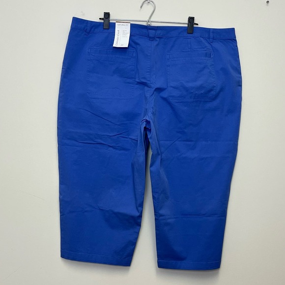 NWT Coldwater Creek Natural Bi Stretch Fit Cropped Pants Size 22 - Picture 2 of 5